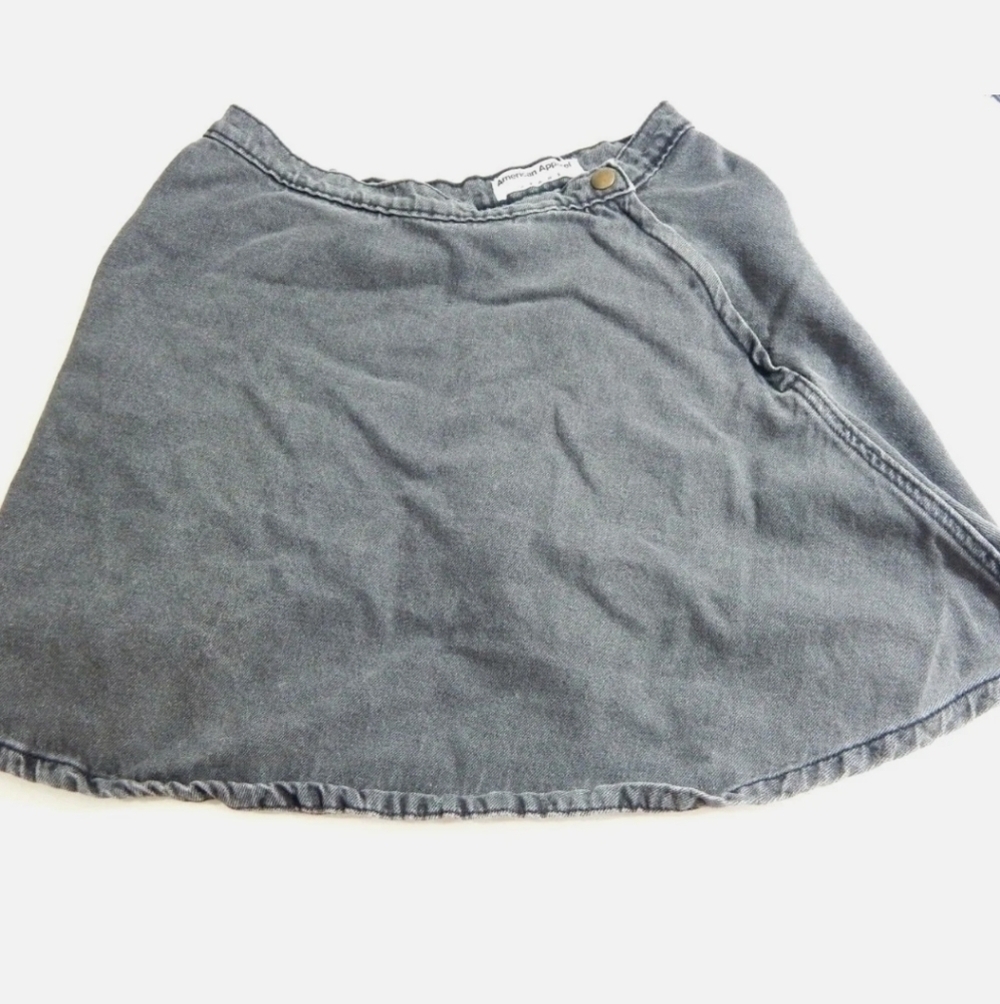 American Apparel Gray Denim Skater Skirt - Picture 1 of 4